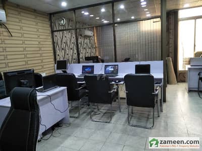Beautiful Furnished Office For Sale In Lahore With Glass Aluminium Wall Paper Work