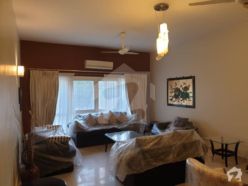 2500 Feet Furnished  3 Beds Luxury Apartment New  Furniture Drawibg Dinning Lounge Servant Room Attached Bath Garage West Open