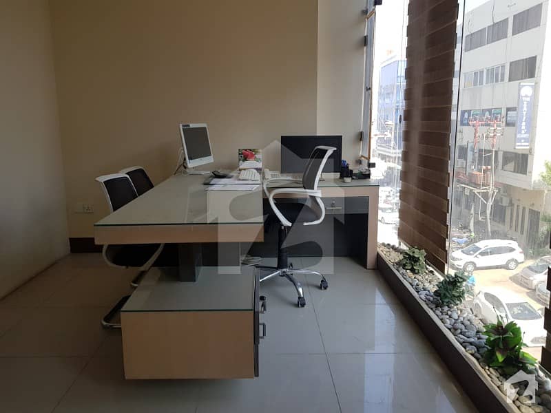 Out Class Fully Furnished 1020 Sq Feet Office Space Available For Rent At Most Prime Location Of Small Shahbaz Commercial Area Phase 6 DHA Karachi