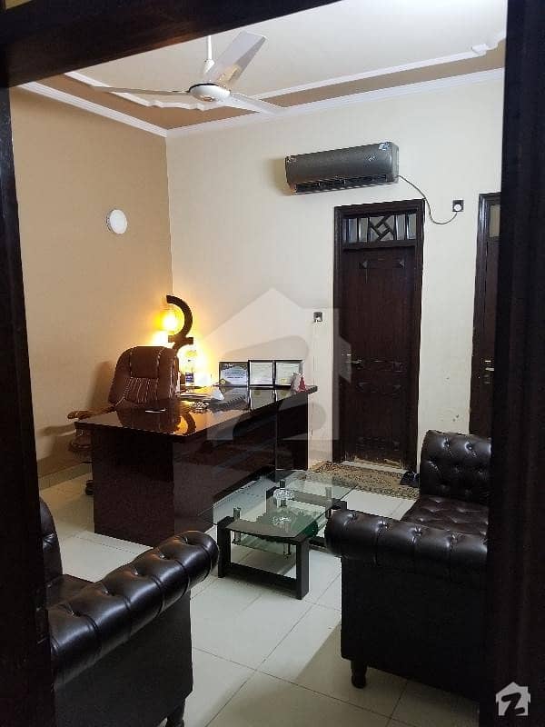 Fully Furnished Office On 3 Bed DD 3 Rooms On 200 Yards 1800 Sq. feet On Ground Floor On Main 200 Feet Road