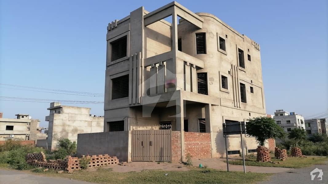 10 Marla Triple Storey With Basement Grey Structure Corner House For Sale In LDA Avenue Block G