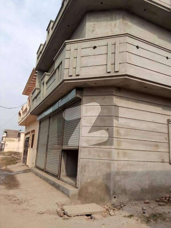 6 Marla Double Storey House With 3 Shops For Sell In Wajid Town Ugoke Boundary Wall Project