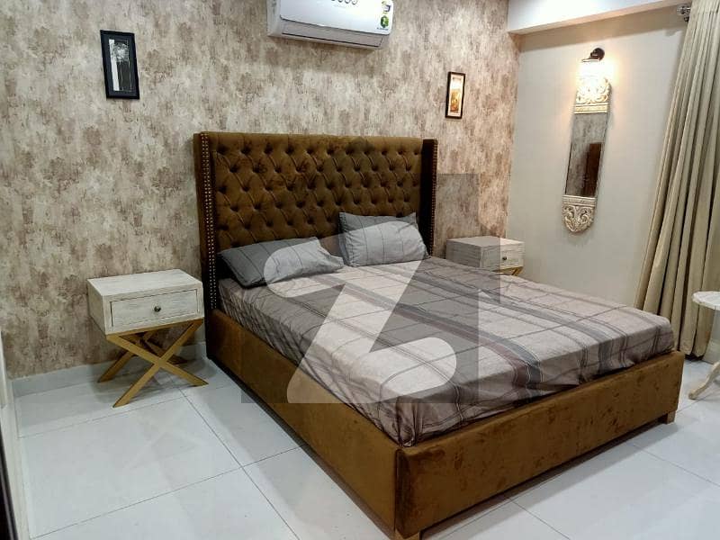 One Beds Fully Furnished Luxury Out Class Modern Apartment For Rent At Most Beautiful Location Of Sector F - Bahria Town Lahore