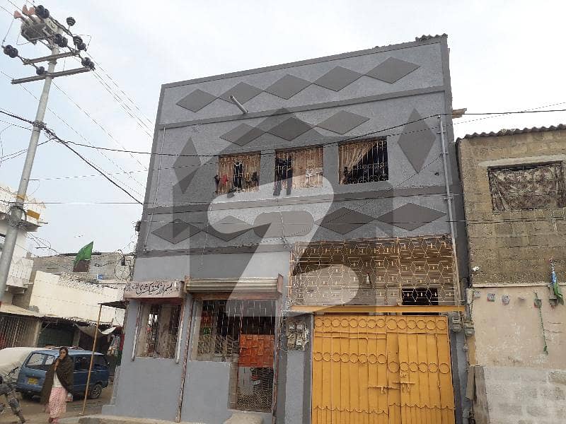 Triple Storey House With 4 Shops 60 Thousand Monthly Rent West Open Corner Park Facing House For Sale