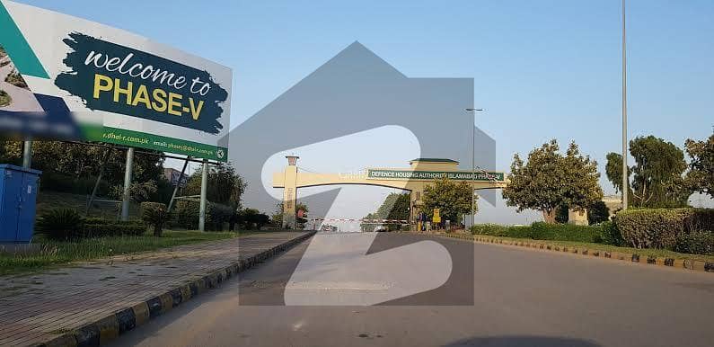 1Kanal Size 50 90 Corner,Marghalla View Facing,Double Road Plot For Sale In Sector A Dha Phase 5 Islamabad