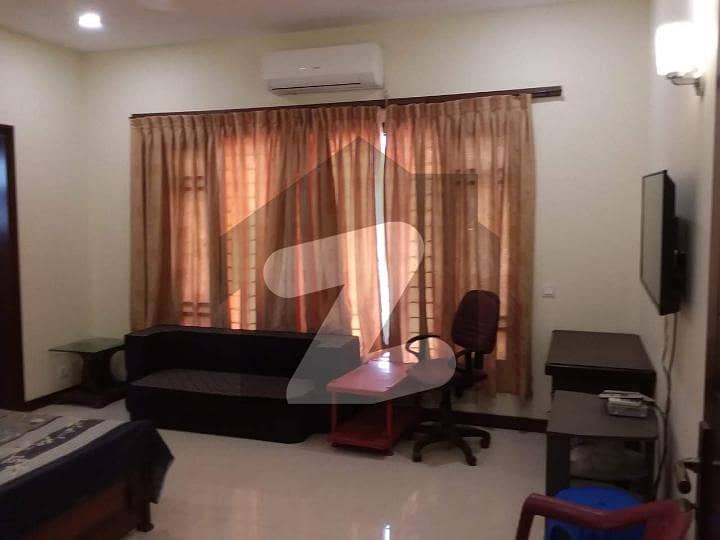 In 500 Yards Bungalow's Full Furnished 1 Room Is Available For Rent For Executive Person