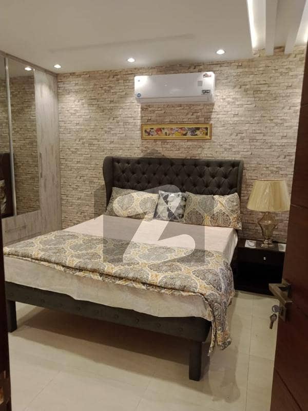 1 Bed Lounge Brand New Fully Furnished Flat Available In Rent Near Park Mosque Sec C Bahria Town Lahore