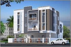 Brand New Portion 100 Yards 2 Bed Drawing Dining Lounge in PECHS Block 2