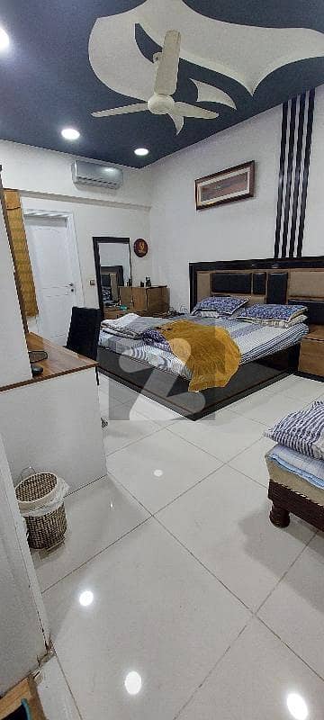 3 Bed Drawing Beautiful Corner Flat For Sale In Kda Scheme 1.