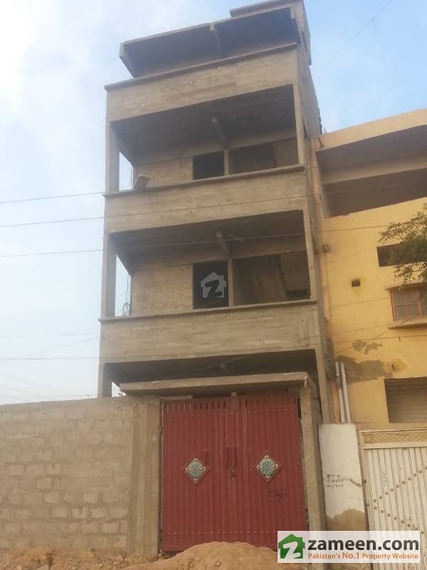 100 Square Yards Ground Plus Two Floor Building For Sale - Structure Completed