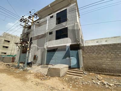 400 Square Yards Factory Ground Plus Two Floors Cargo Lift Commercial Gas 250 Kva Load For Sale Near Shan Chowrangi.