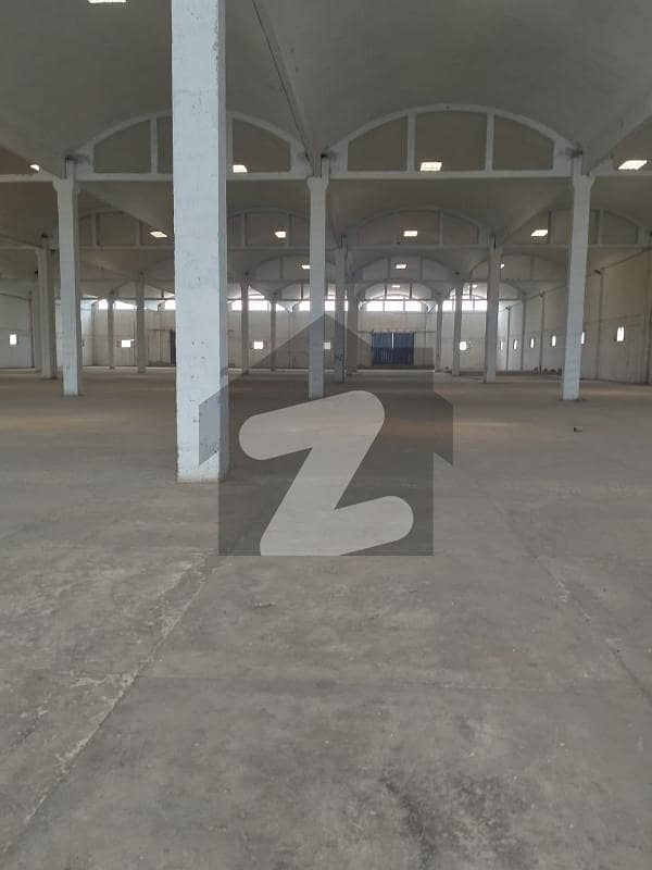 75,000 Sqft Full Rcc  Hight 35 Feet Warehouse Available For Rent Port Qasim Eastern Zone