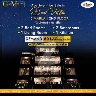 5 Marla Ground Floor Flat Available Fo Sell In Buch Villas Multan