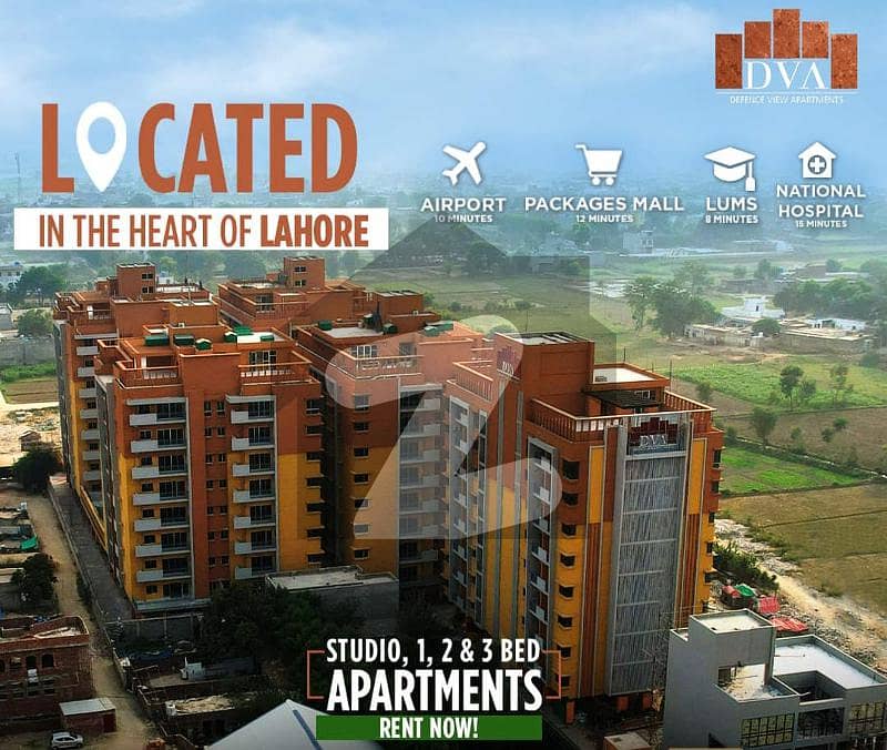 01 Bed Studio Apartment For Sale In Just 85lacs | Defence View Apartments Opposite DHA Phase 4 KK Block