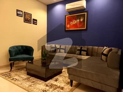 1 bed room fully furnished Turkish designer flat available for rent in phase 7 garden city bahria town Rawalpindi