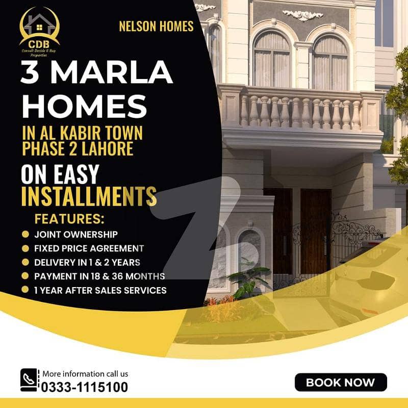 3 Marla Double Story House On Easy Installments In Al Kabir Town Phase 2