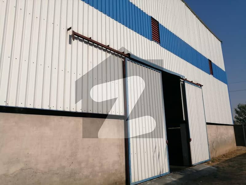 factory at Rawat industrial estate (Near Zak steel mills rawat) -High quality steel shed with 35 feet height-water boring -office and servant quarter -Rental income approx 225,000