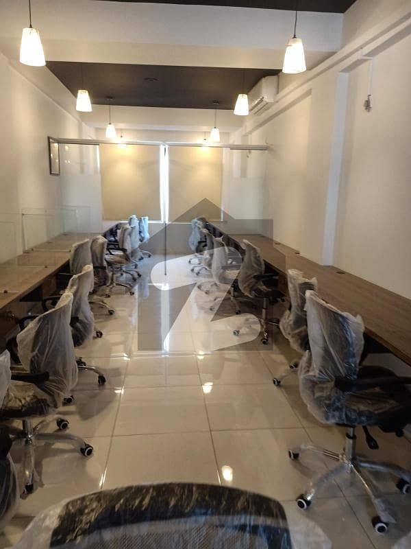 Near 26 Street Furnished Office For Rent 25 Persons Setting With Lift Back Up Generator 24& 7 Time