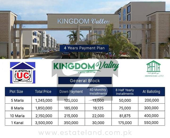 Best Investment For Future - Kingdom Valley - 4 Year Payment Plan - Islamabad