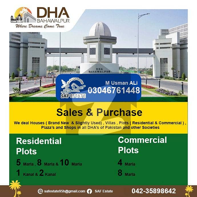 4 Marla Commercial Plot For Sale In Sector-C DHA Bahawalpur