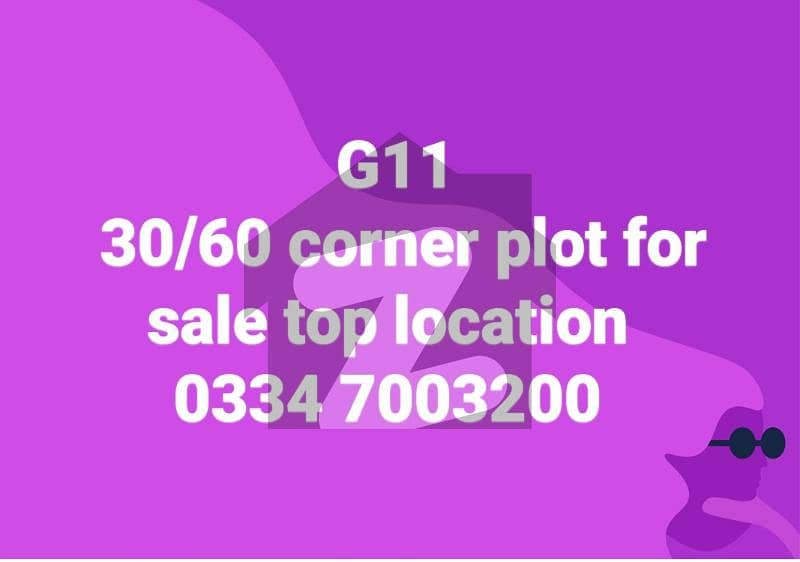 G11 ,,30/60 corner Plot for sale top location