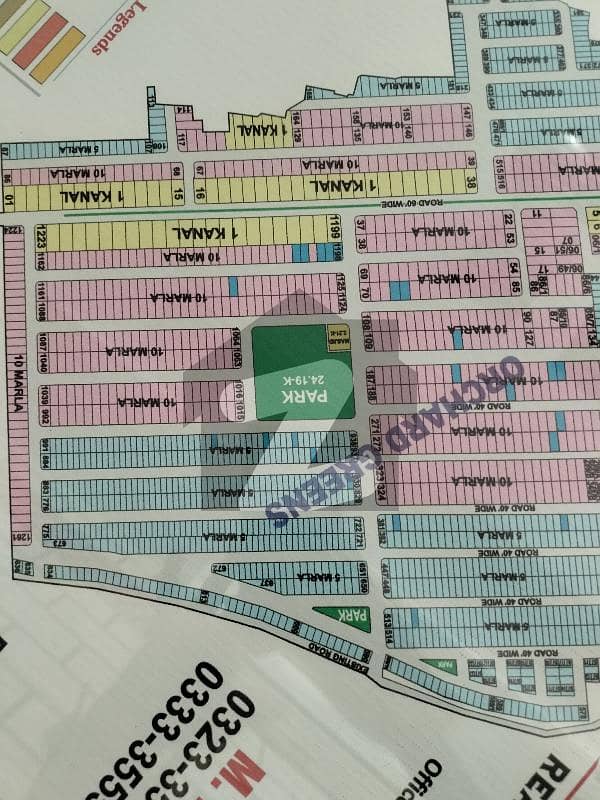 10 Marla plot for sale orchard Green paragon city