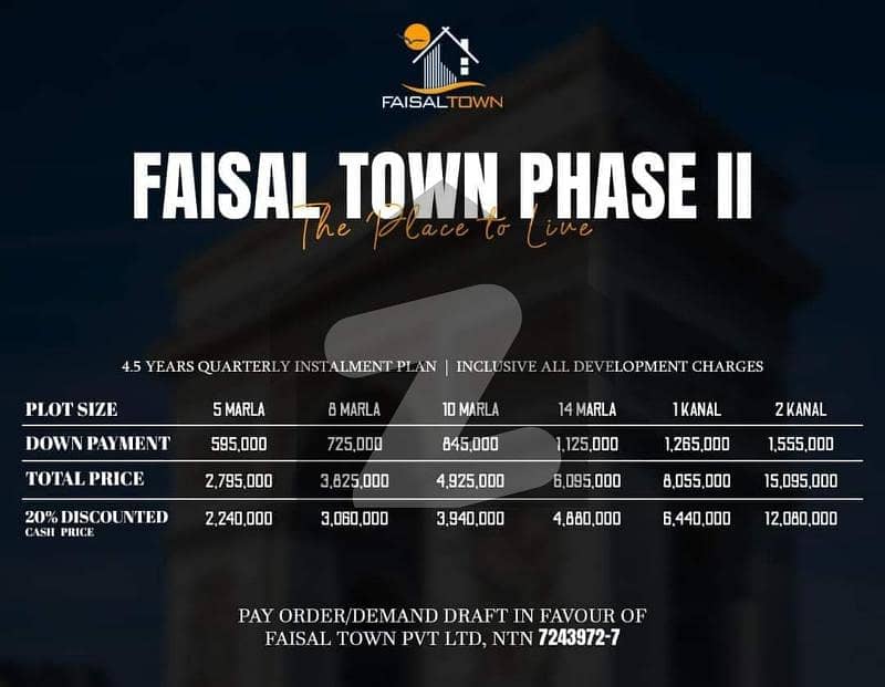 faisal Town phase 2 all size plots available
