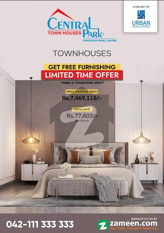 Fully furnished 2 bed town house for sale in Central park Central Park