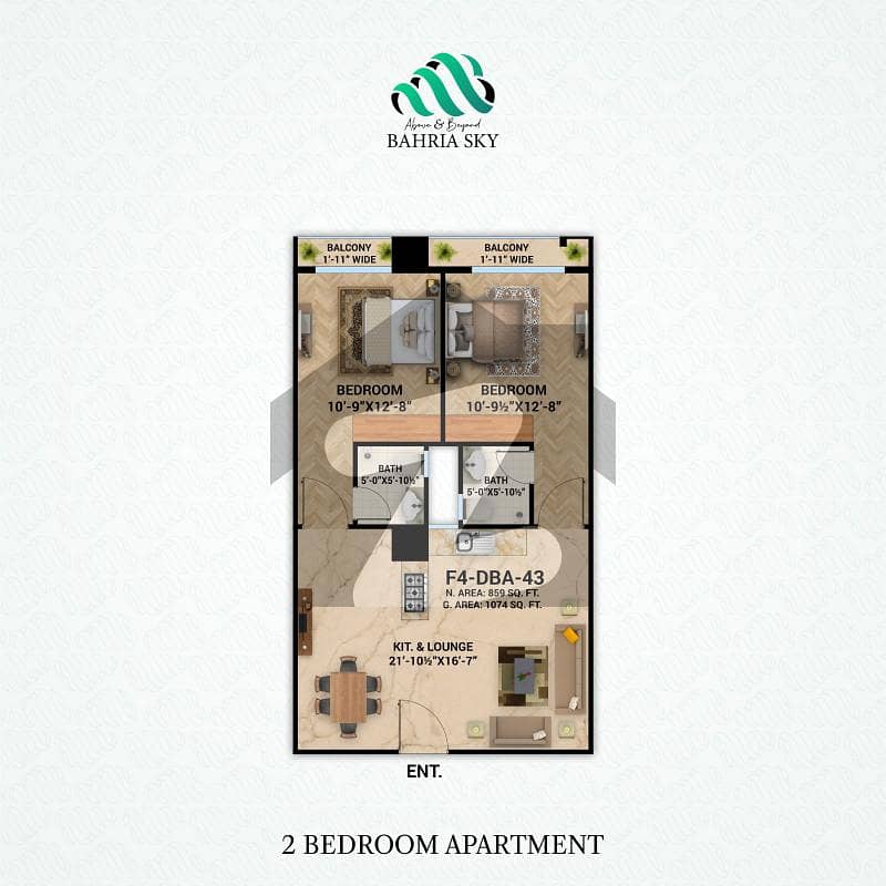 2 Bed Luxury Apartment in Bahria sky bahria orched phase 4 lahore