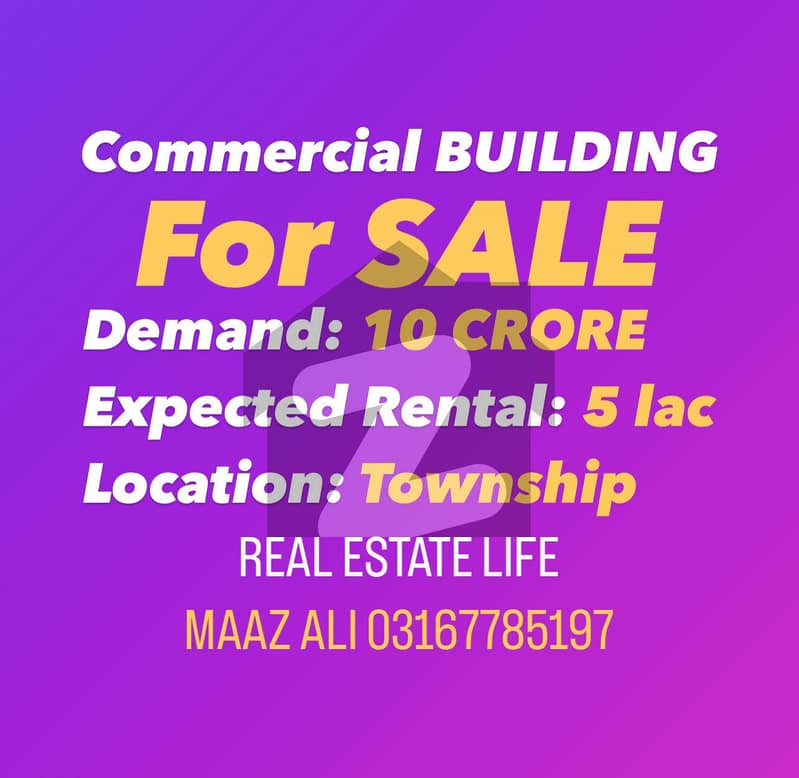 1 kanal commercial building for sale on College Road