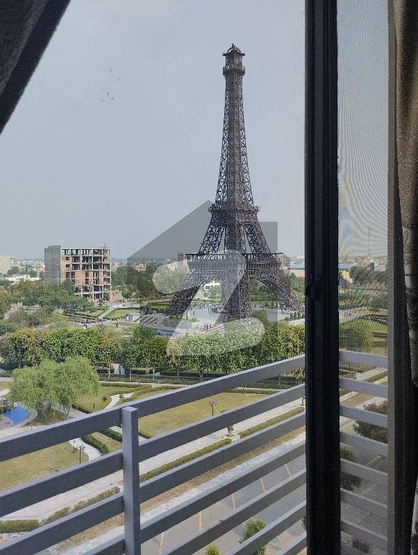 2 Bed Furnished flat facinf Eiffel Tower available for rent in the heart of bahria Town lahore