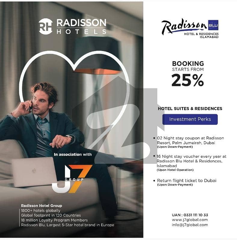 5 Star Hotel Radisson blu units Available for sale