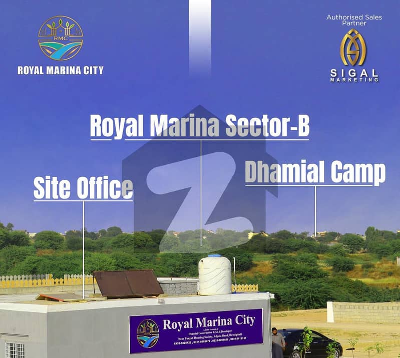 5 Marla residential plot for sale in royal marina city on easy installment