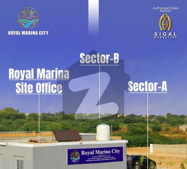 10 Marla residential plot for sale in royal marina city with plot number