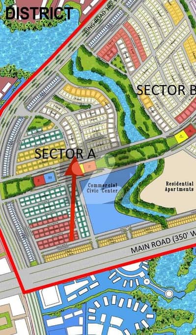 Capital Smart City 2 Kanal Plot Corner, Main Road Category In Overseas Central Sector B Available For Sale