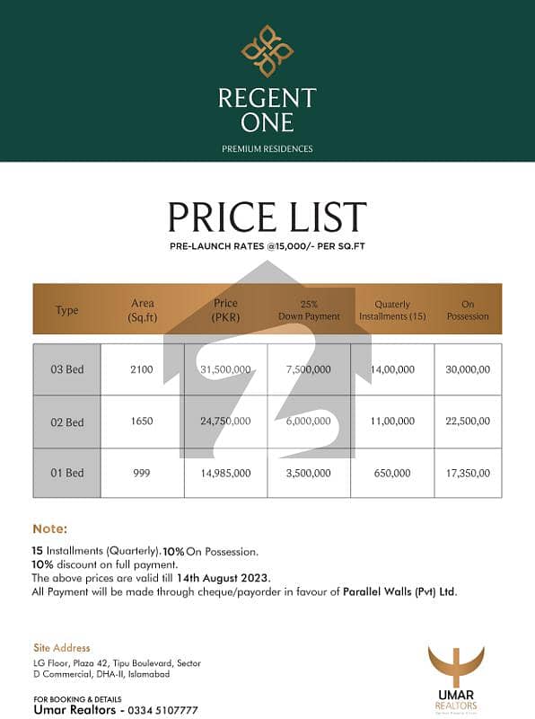 Apartments in DHA Islamabad at Pre-Launch Rates