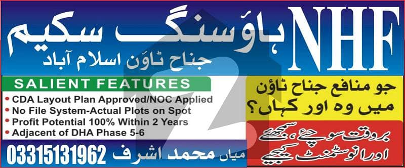 Plot For Sale In Nhf Housing Scheme, Zone V Islamabad - Jinnah Town