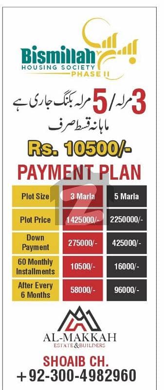 مُصطفی آباد للیانی لاہور میں 5 مرلہ رہائشی پلاٹ 22.5 لاکھ میں برائے فروخت۔