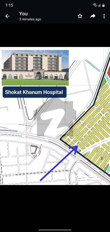 Sector 3D 125 yards plot available for sale near Shokat Khanum Hospital