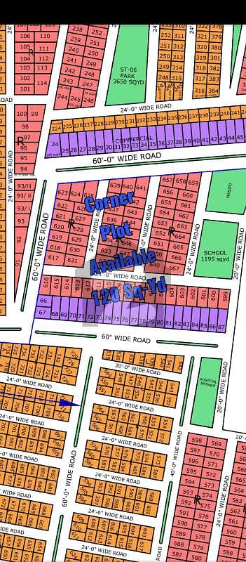 Corner Plot 120 Sq-Yd Executive Block North Town Residency Phase 1