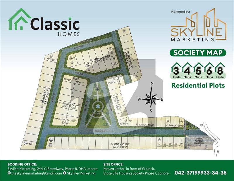 Classic Homes: 3 Marla Residential Plot Available On Easy Installment Plan In State Life Housing Society