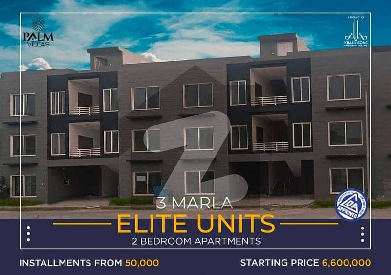 2 bed 3 marla Elite unit for sale Palm villas