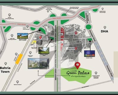 گرین پامس لاہور میں 1 کنال پلاٹ فارم 1.15 کروڑ میں برائے فروخت۔