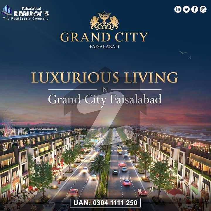 3 Marla Residential Plot Is Available For sale In Grand City Faisalabad