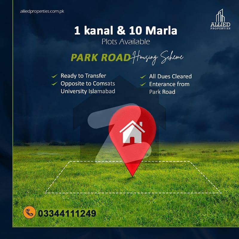 10 Marla Plot SCBAP ParK Road Housing Scheme Islamabad Park Road