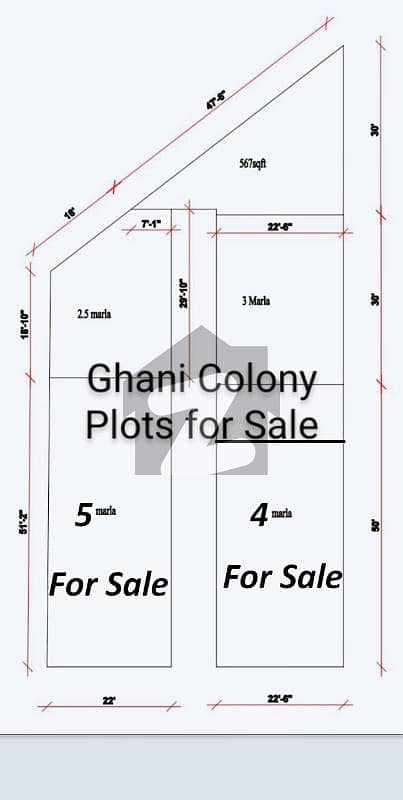 2.7 Marla Plot In Ghani Colony Next To 50 Foot Road In Gated Community.