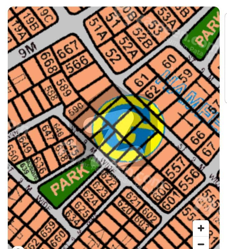 With NOC & Map approved 1 kanal residential plot is available in G block johar Town Lahore