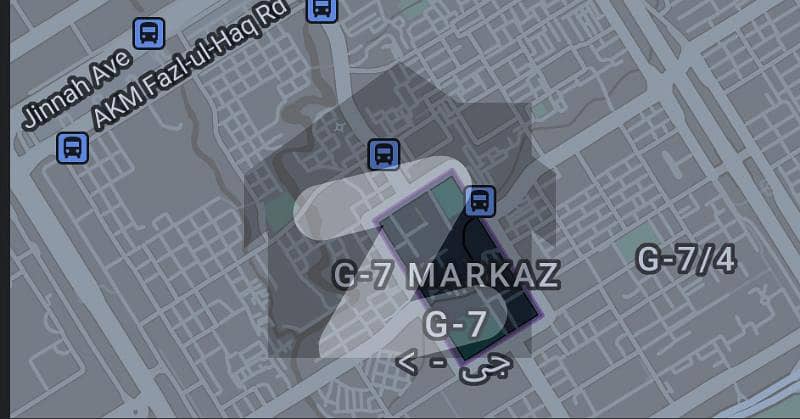 G-7 Markaz Size 40/80 Commercial plot available for sale