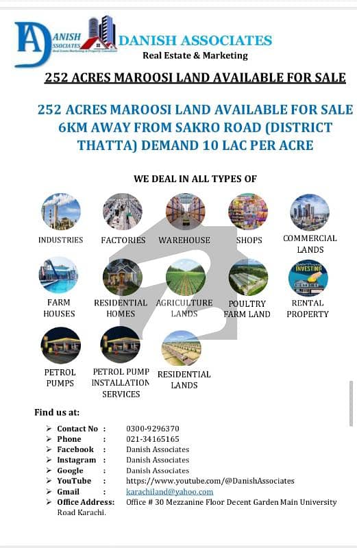 252 Acares Survey Morosi lcultivated and available for sale near to National Highway with saqero road which is can be fully cultivated