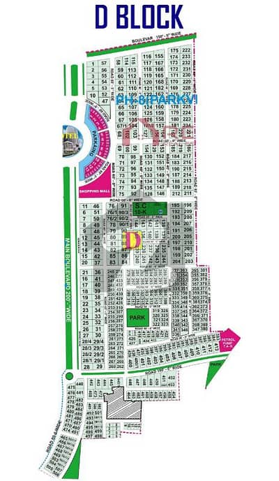 D Block 2 kanal Plot' Main 100 Feet Road Next to Corner Good Location ...